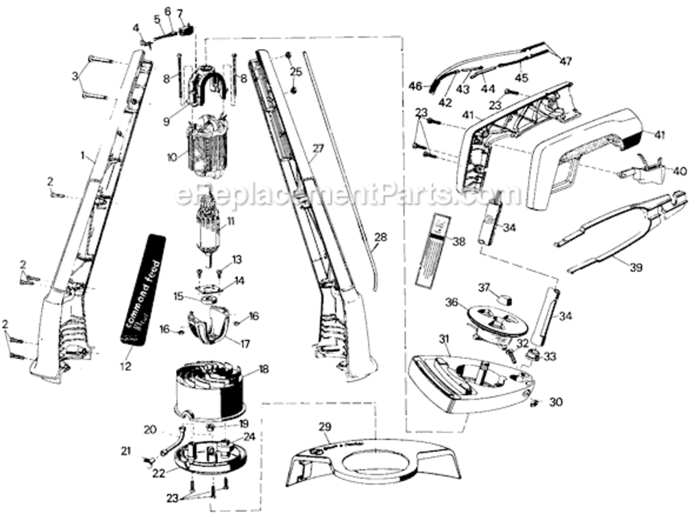 Page A Diagram and Parts List for 8251 Type 21 Black and Decker Trimmer